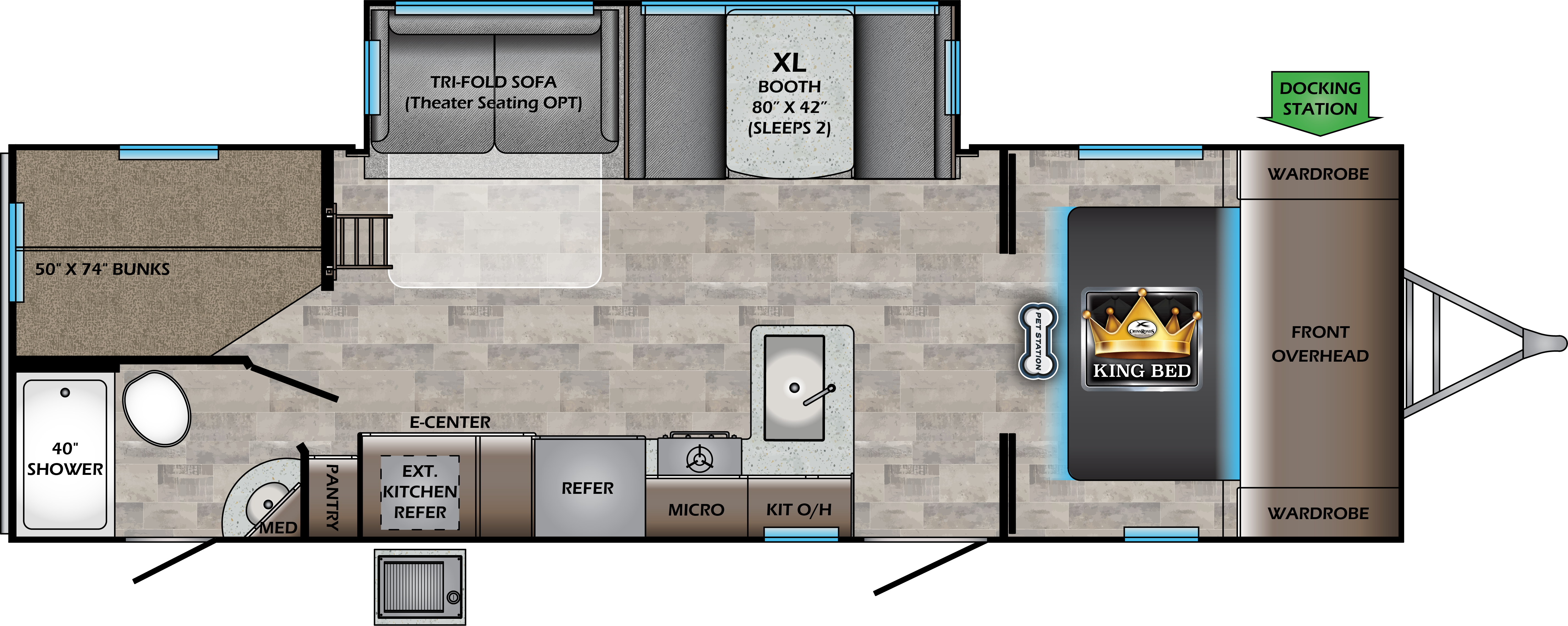 2023 CROSSROADS SUNSET TRAIL 272BH, , floor-plans-day image number 0